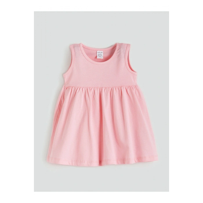 Yeni Sezon Bisiklet Yaka Kiz Bebek Penye Elbise 3lu - S5MI64Z1