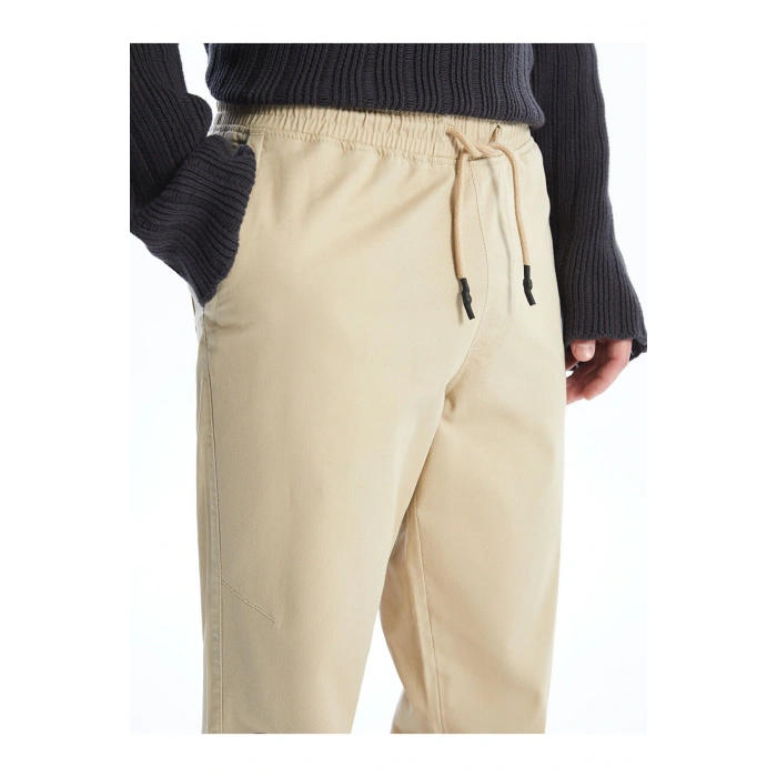 Yeni Sezon Standart Kalip Gabardin Erkek Jogger Pantolon - W42232Z8