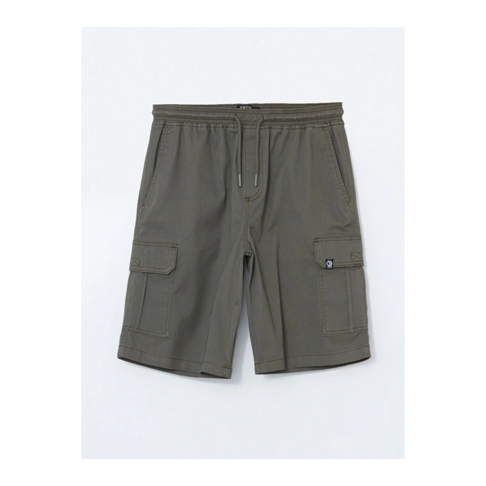 Yeni Sezon Standart Kalip Gabardin Erkek Kargo Sort - S55665Z8