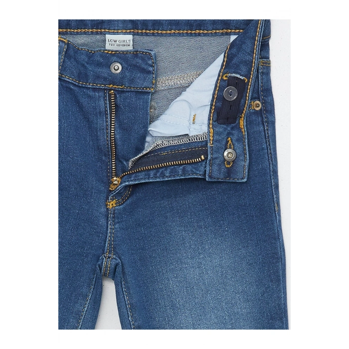 Yırtık Detaylı İspanyol Paça Kız Çocuk Jean Pantolon