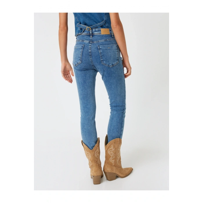 Yüksek Bel Kot Pantolon Skinny Push Up Fit - Skinny Jean