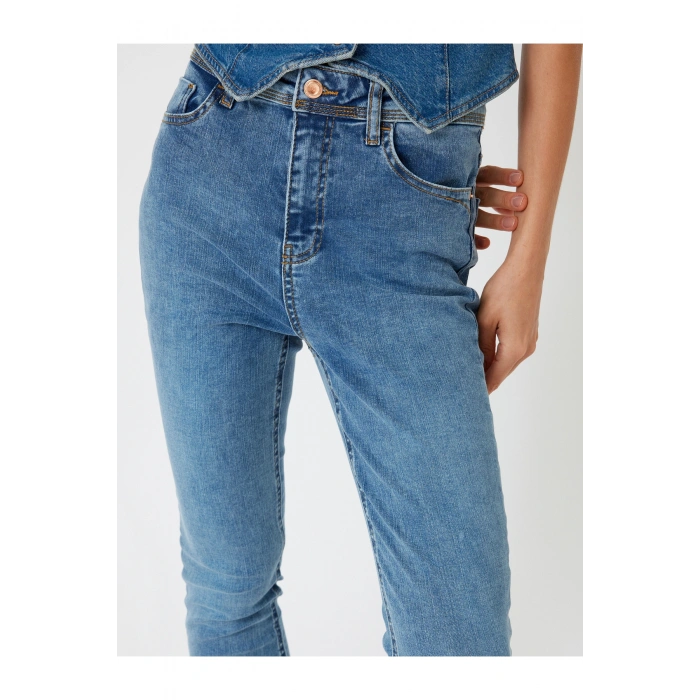 Yüksek Bel Kot Pantolon Skinny Push Up Fit - Skinny Jean