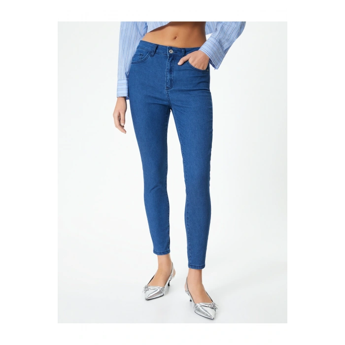 Yüksek Bel Skinny Kot Pantolon Dar Paça Cepli - Carmen Skinny Jeans
