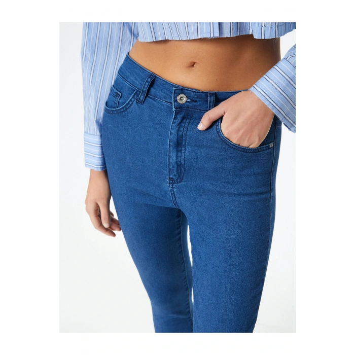 Yüksek Bel Skinny Kot Pantolon Dar Paça Cepli - Carmen Skinny Jeans