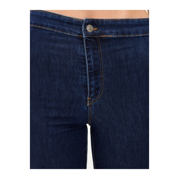 Yüksek Bel Süper Skinny Cep Detaylı Rodeo Kadın Jean Pantolon