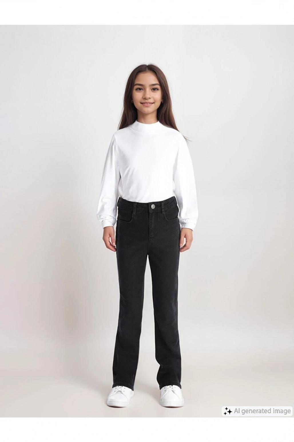 Beli Ayarlanabilir Lastikli Kız Çocuk Jean Pantolon