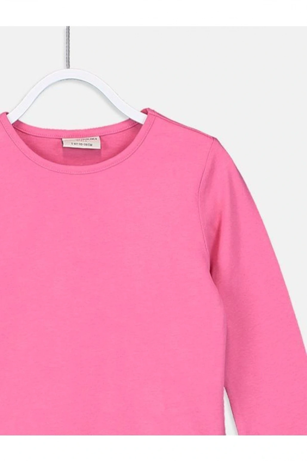 Bisiklet Yaka Basic Uzun Kollu Kız Çocuk T-shirt