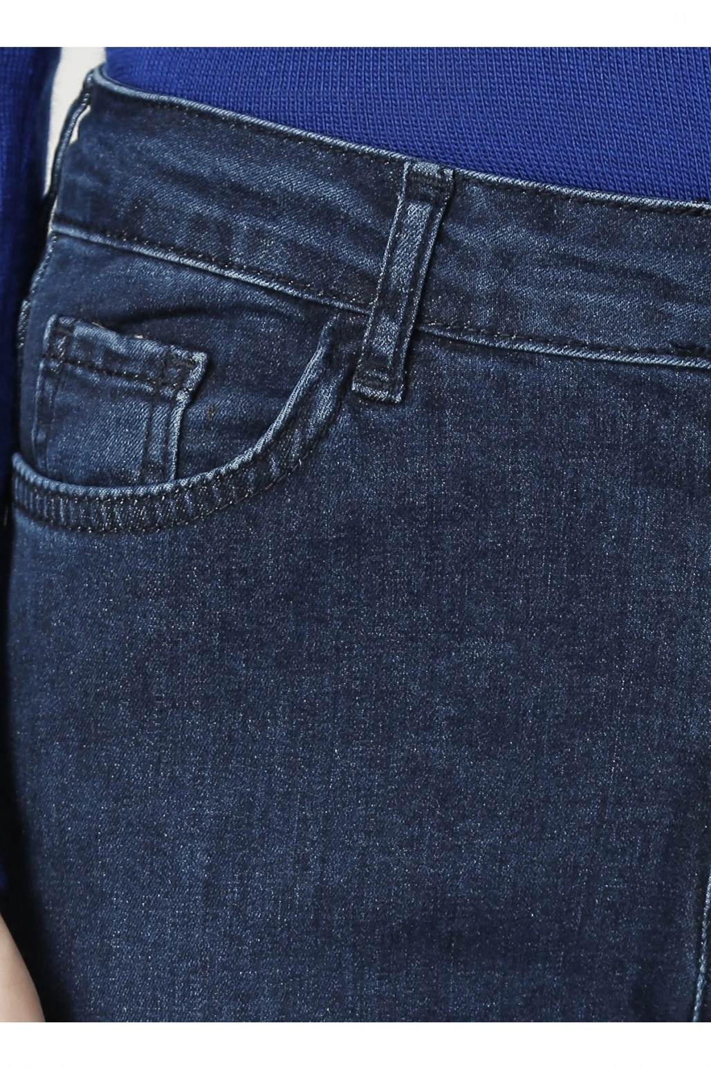 Kadın Koyu Mavi Denim Pantolon