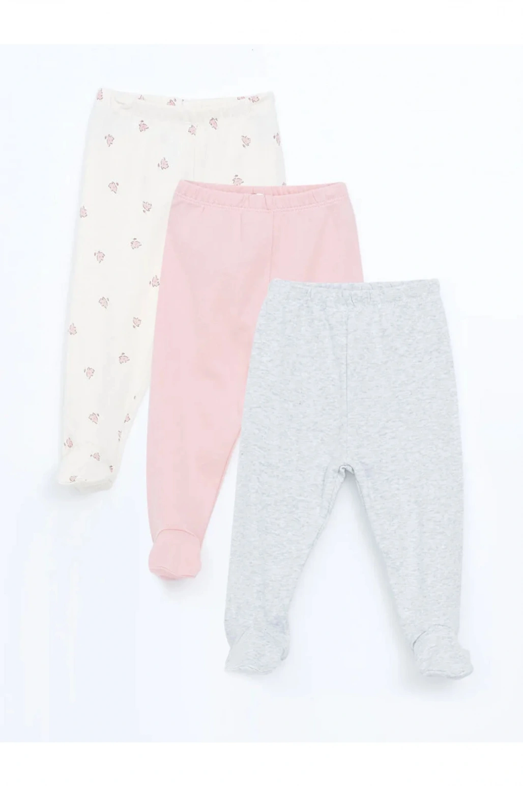 Lcw Baby Ekru Baskılı Beli Lastikli Kız Bebek Pantolon 3lü Daymark