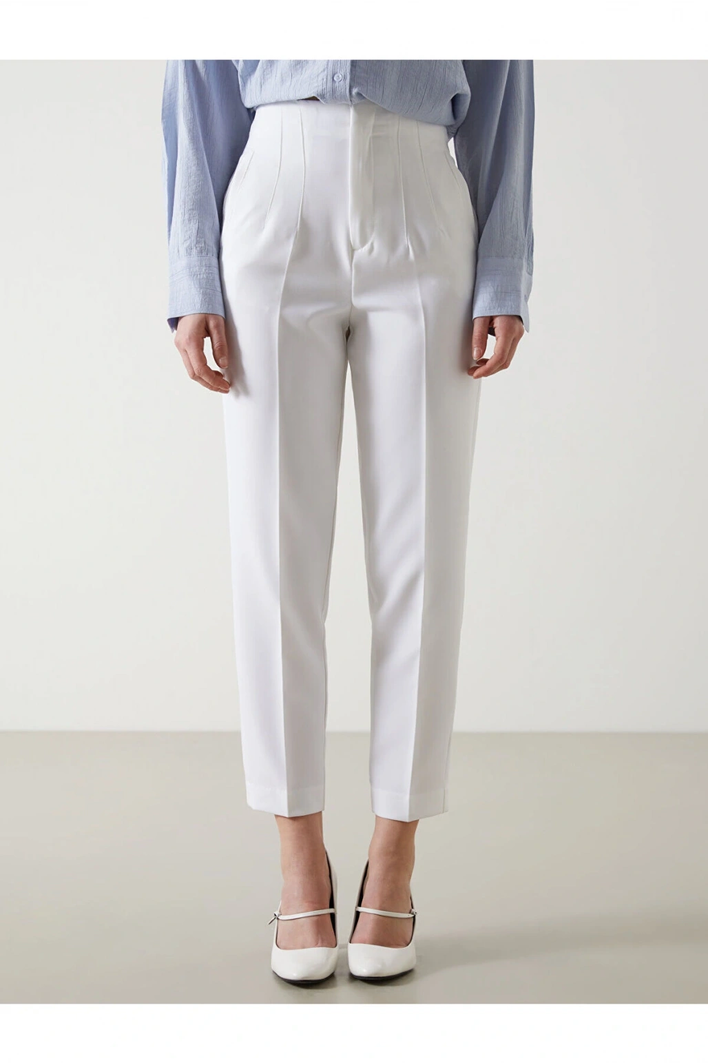 LCW Vision Ekru Dar Fit Kadın Pantolon