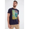 Baskılı T-shirt Lacivert