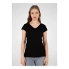 22y0147k1 Siyah Kadın T-shirt