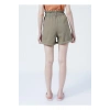 22y0542k1 Yüksek Bel Mom Fit Düz Haki Kadın Şort