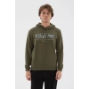 Baskılı Sweatshirt Haki / Khaki