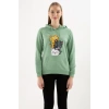 Kadın Kapüşonlu Baskılı Sweatshirt