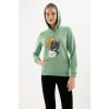 Kadın Kapüşonlu Baskılı Sweatshirt