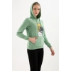 Kadın Kapüşonlu Baskılı Sweatshirt