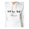 Kelebek Baskılı Sweatshirt Kapüşonlu Uzun Kollu