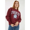 Baskılı Sweat Bordo