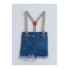 LCW baby Basic Kız Bebek Jean Şort ve Pantolon Askısı 2li