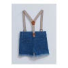 LCW baby Basic Kız Bebek Jean Şort ve Pantolon Askısı 2li