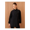 Gömlek Yaka Düz Uzun Kollu Oversize Poplin Kadın Tunik