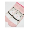 Pembe Desenli Kız Çocuk Patik Çorap