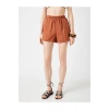 Bol Paça Şort Beli Lastikli Cepli