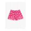 Piliseli Çiçekli Kısa Şort