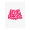 Piliseli Çiçekli Kısa Şort