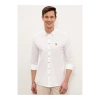 Erkek Dokuma Regular Fit Beyaz Gömlek