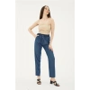 Beli Bağlamalı Denim Pantolon K.mavi / Dark Blue