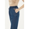 Beli Bağlamalı Denim Pantolon K.mavi / Dark Blue