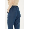 Beli Bağlamalı Denim Pantolon K.mavi / Dark Blue