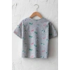 Kız Çocuk Gri Baskılı Lrw T-Shirt