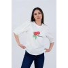 Kadın T-shirt Ekru 22y0467k1