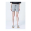 22y0655k1 Lastikli Rahat Kalıp Düz Gri Melanj Kadın Şort