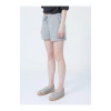 22y0655k1 Lastikli Rahat Kalıp Düz Gri Melanj Kadın Şort