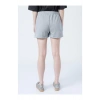 22y0655k1 Lastikli Rahat Kalıp Düz Gri Melanj Kadın Şort