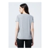 22y0103k1 Bisiklet Yakakısa Kollu Normal Kalıp Baskılı Gri Melanj Kadın T-shirt