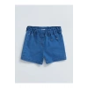 Beli Lastikli Basic Kız Bebek Jean Şort