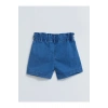 Beli Lastikli Basic Kız Bebek Jean Şort