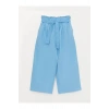 Beli Lastikli Basic Geniş Paça Kız Çocuk Capri