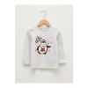 Bisiklet Yaka Uzun Kol Baskılı Kız Bebek Sweathirt