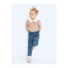 Beli Lastikli Basic Kız Bebek Jean Pantolon