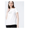 22y0041k1 Bisiklet Yakakısa Kollu Normal Kalıp Baskılı Ekru Kadın T-shirt