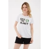Baskılı T-shirt Beyaz / White
