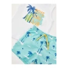 Bisiklet Yaka Baskılı Erkek Bebek Atlet Ve Deniz Şortu 2li Takım