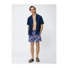 3Sam00063Bw B24 Mavi Desenli Erkek Deniz Shortu