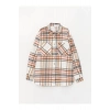 Ekose Uzun Kollu Kız Çocuk Gömlek Ceket